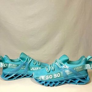 **SOLD-Brand new, mint blue, running shoes, size 8